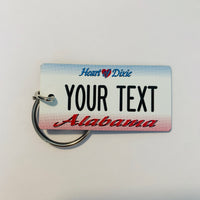Alabama Heart Of Dixie Licence Plate Keychain