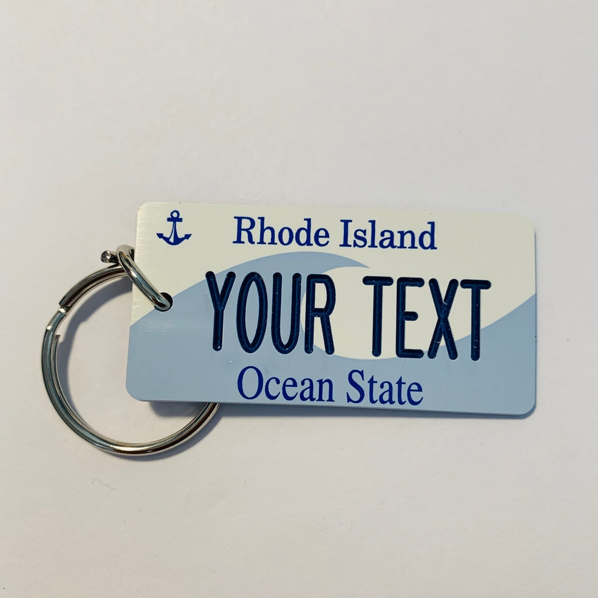 PlateGameUSA Rhode-Island 'Ri' License Plate Custom Keychain