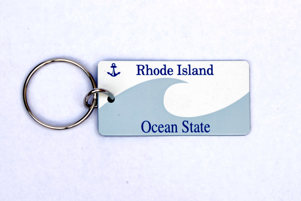 PlateGameUSA Rhode-Island 'Ri' License Plate Custom Keychain