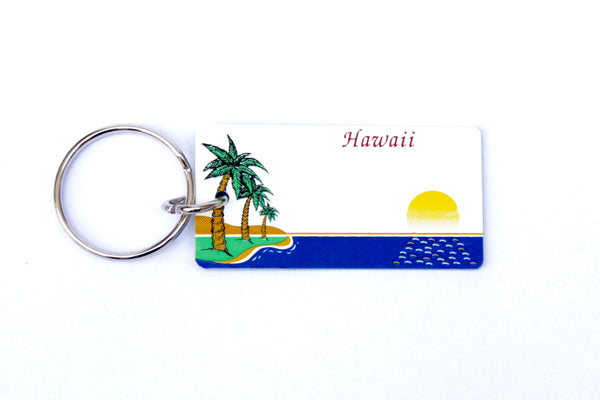 Hawaii Palm Trees License Plate Keychain