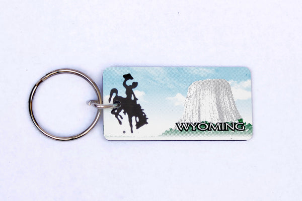 Wyoming License Plate Keychain