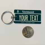 Vermont License Plate Keychain