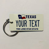 Texas The Lone Star License Plate Keychain