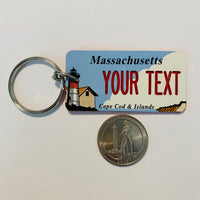 Massachusetts License Plate Keychain