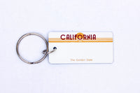 California Golden State License Plate Keychain