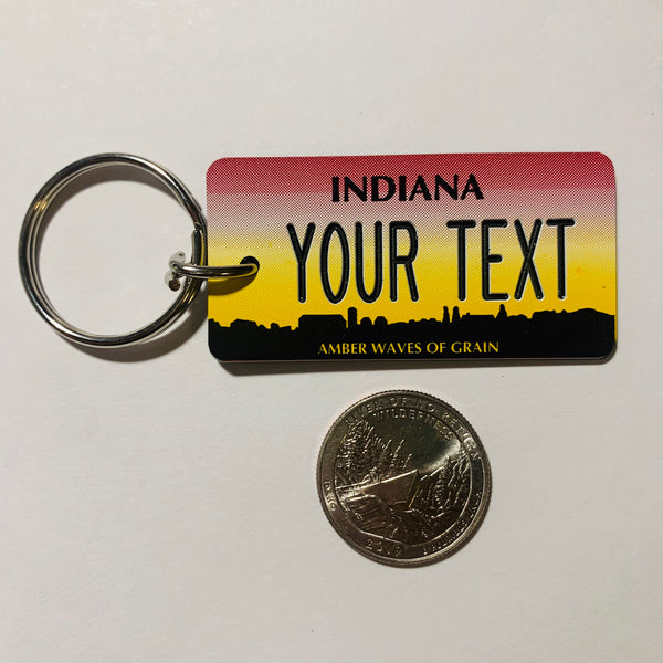 Indiana License Plate Keychain – Cars & Keychains