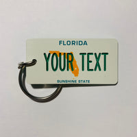 Florida Map License Plate Keychain