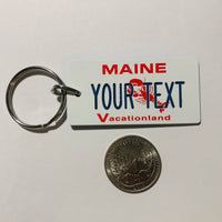 Maine License Plate Keychain