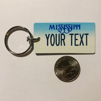 Mississippi License Plate Keychain