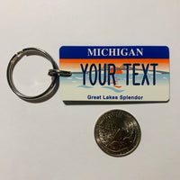 Michigan License Plate Keychain