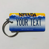 Nevada License Plate Keychain