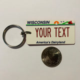 Wisconsin License Plate Keychain