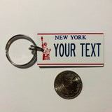 New York License Plate Keychain