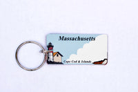 Massachusetts License Plate Keychain