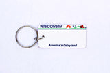 Wisconsin License Plate Keychain