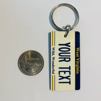West Virginia License Plate Keychain