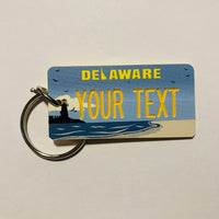 Delaware License Plate Keychain