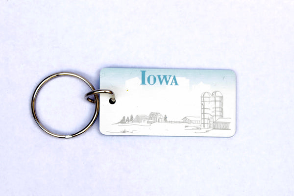 Iowa License Plate Keychain