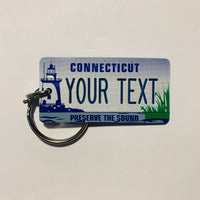 Connecticut License Plate Keychain