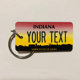 Indiana License Plate Keychain